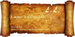Lauer László névjegykártya