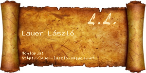 Lauer László névjegykártya