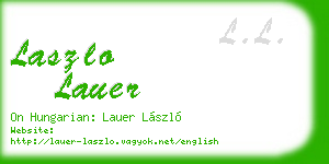 laszlo lauer business card