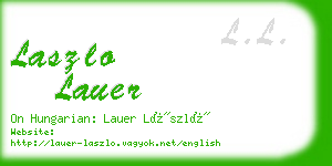 laszlo lauer business card